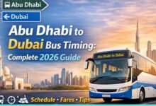 Abu Dhabi to Dubai Bus Timing
