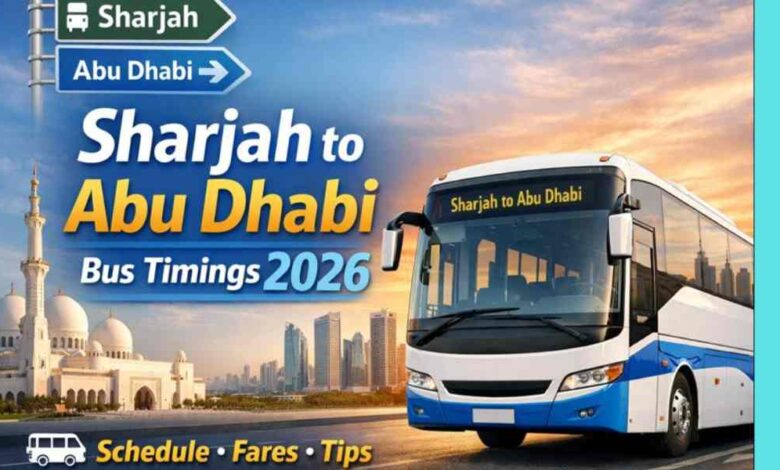 Sharjah to Abu Dhabi Bus Timings