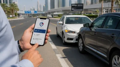 Car accident UAE 2026 procedure police report insurance guide