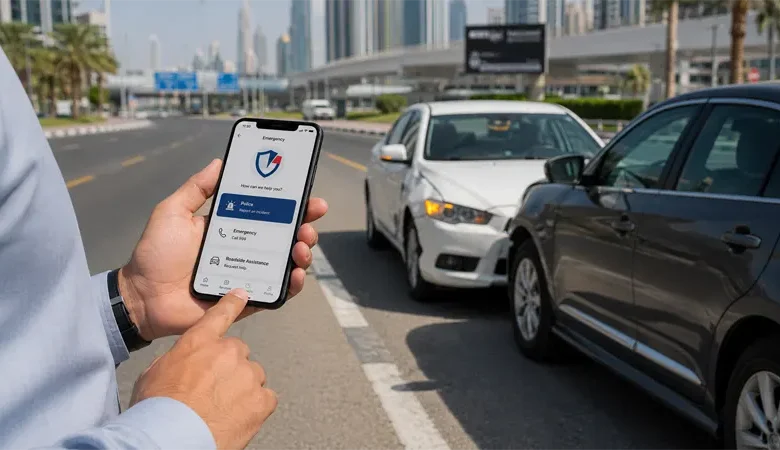 Car accident UAE 2026 procedure police report insurance guide