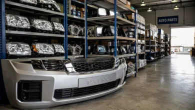 Nissan used spare parts Mussafah Abu Dhabi warehouse interior