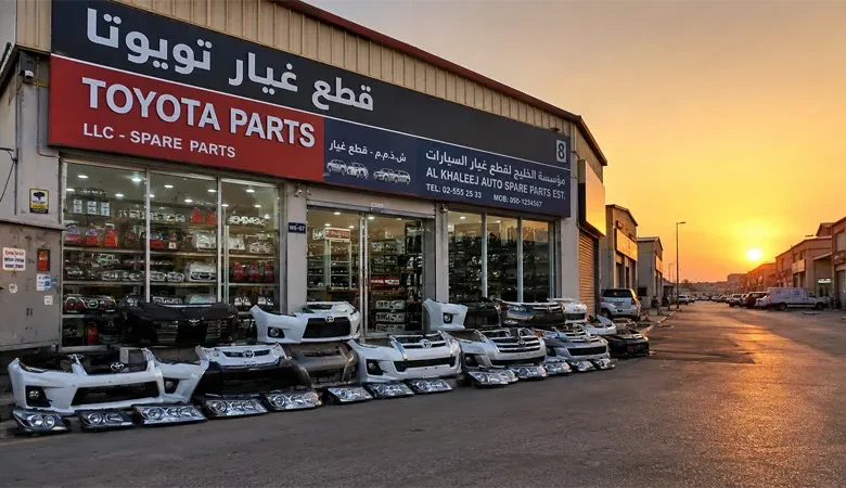Toyota used spare parts Mussafah Abu Dhabi warehouse interior